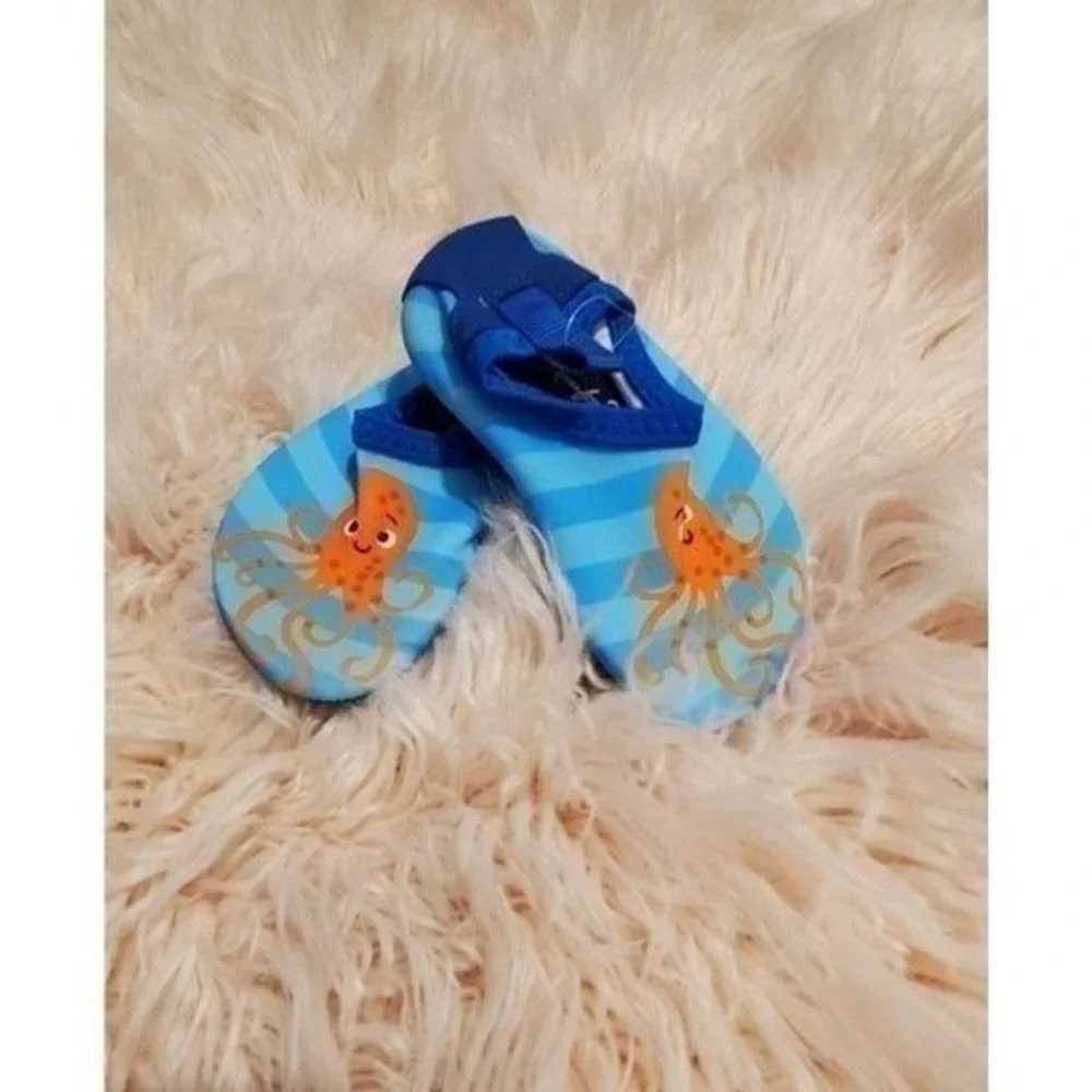 Kids Water Shoes Octopus Blue Stripe Size‎ 4-5US Aqua Socks Beach Pool